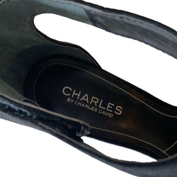 Charles David Shoes Women's Size 9M Pointy Stiletto Pumps Ankle Strap Two-Tone - Picture 12 of 13